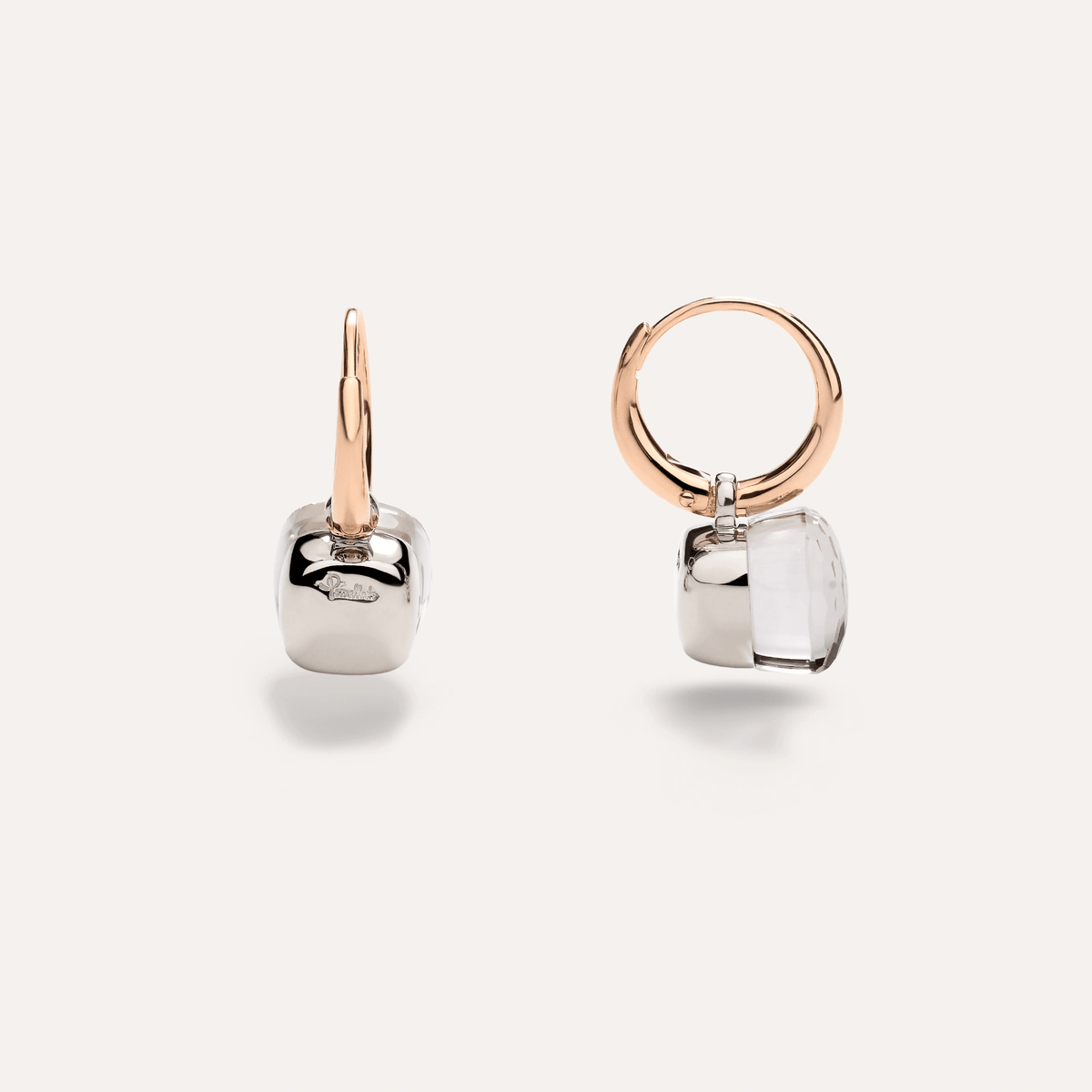 Pomellato Nudo Petit Earrings 18k Gold with White Topaz - Orsini Jewellers