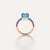 Pomellato Nudo Petit Ring 18k Gold London Blue Topaz and Lapis Lazuli with Blue Sapphires - Orsini Jewellers