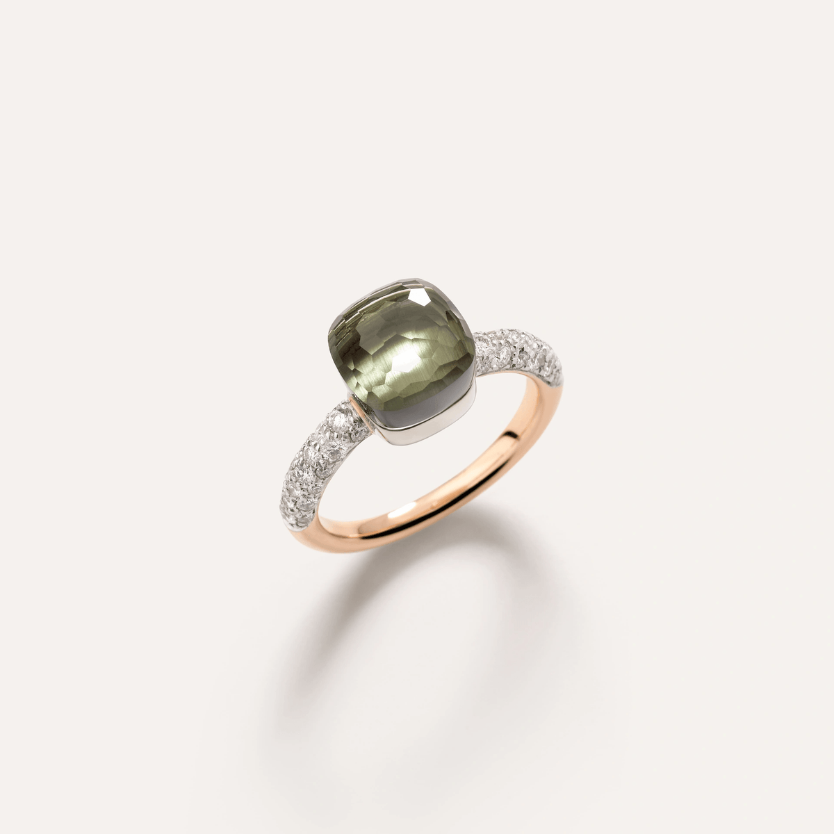 Pomellato Nudo Petit Ring 18k Gold Prasiolite &amp; Diamonds - Orsini Jewellers