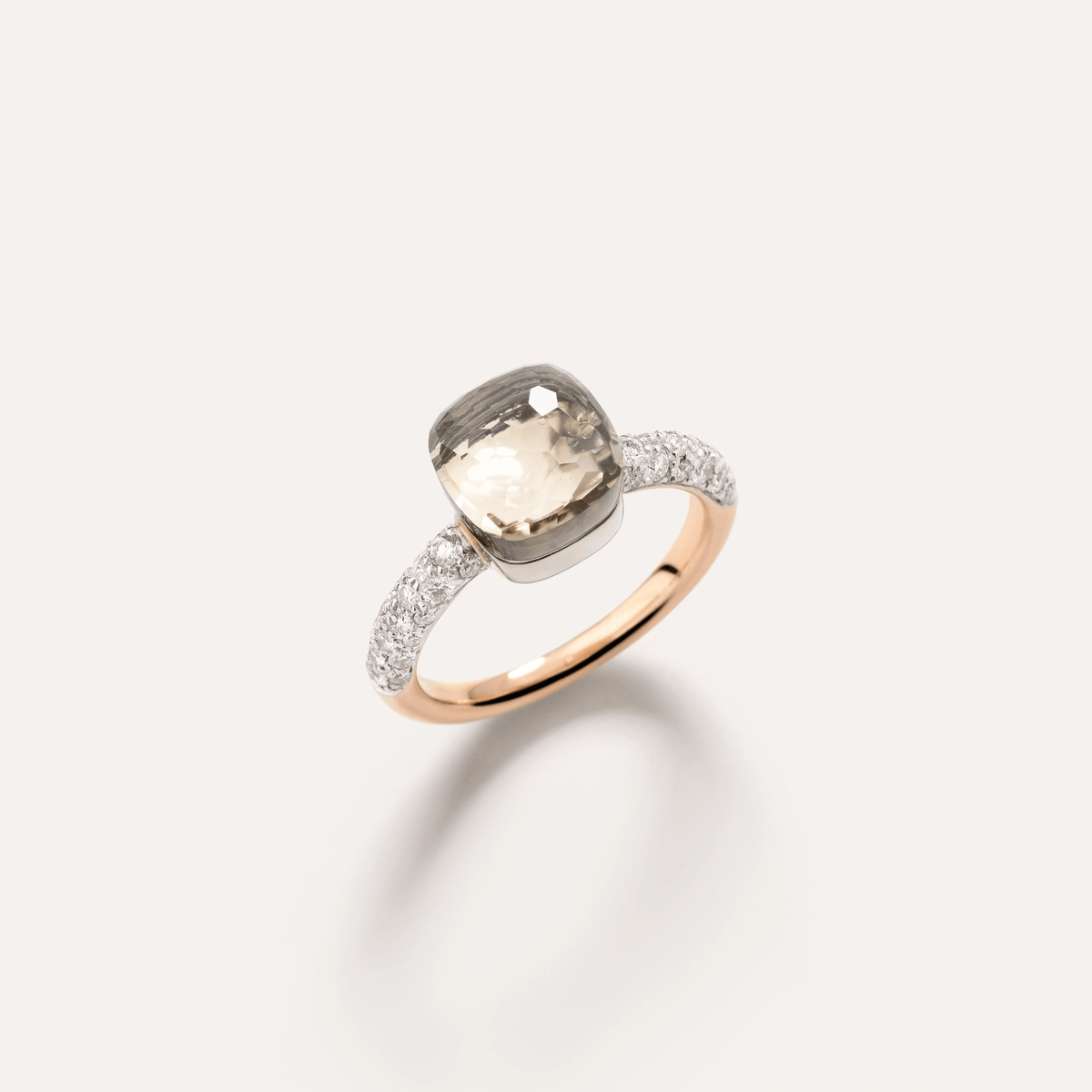 Pomellato Nudo Petit Ring 18k Gold White Topaz &amp; Diamonds - Orsini Jewellers