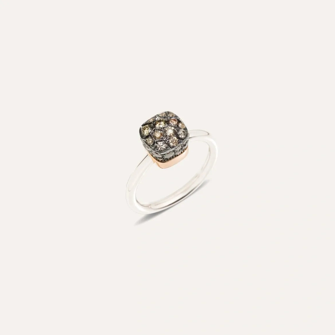 Pomellato Nudo Petit Ring 18k Gold with Brown Diamonds - Orsini Jewellers