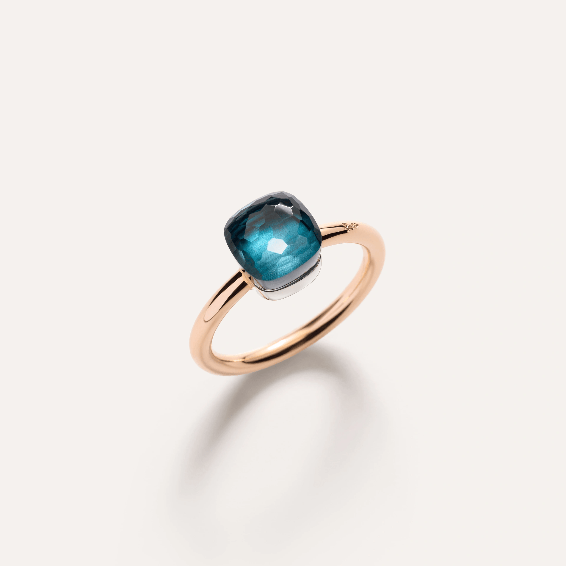 Pomellato Nudo Petit Ring 18k Gold with London Blue Topaz - Orsini Jewellers