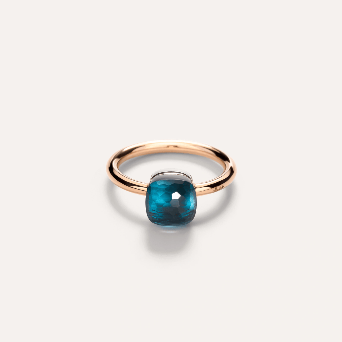 Pomellato Nudo Petit Ring 18k Gold with London Blue Topaz - Orsini Jewellers