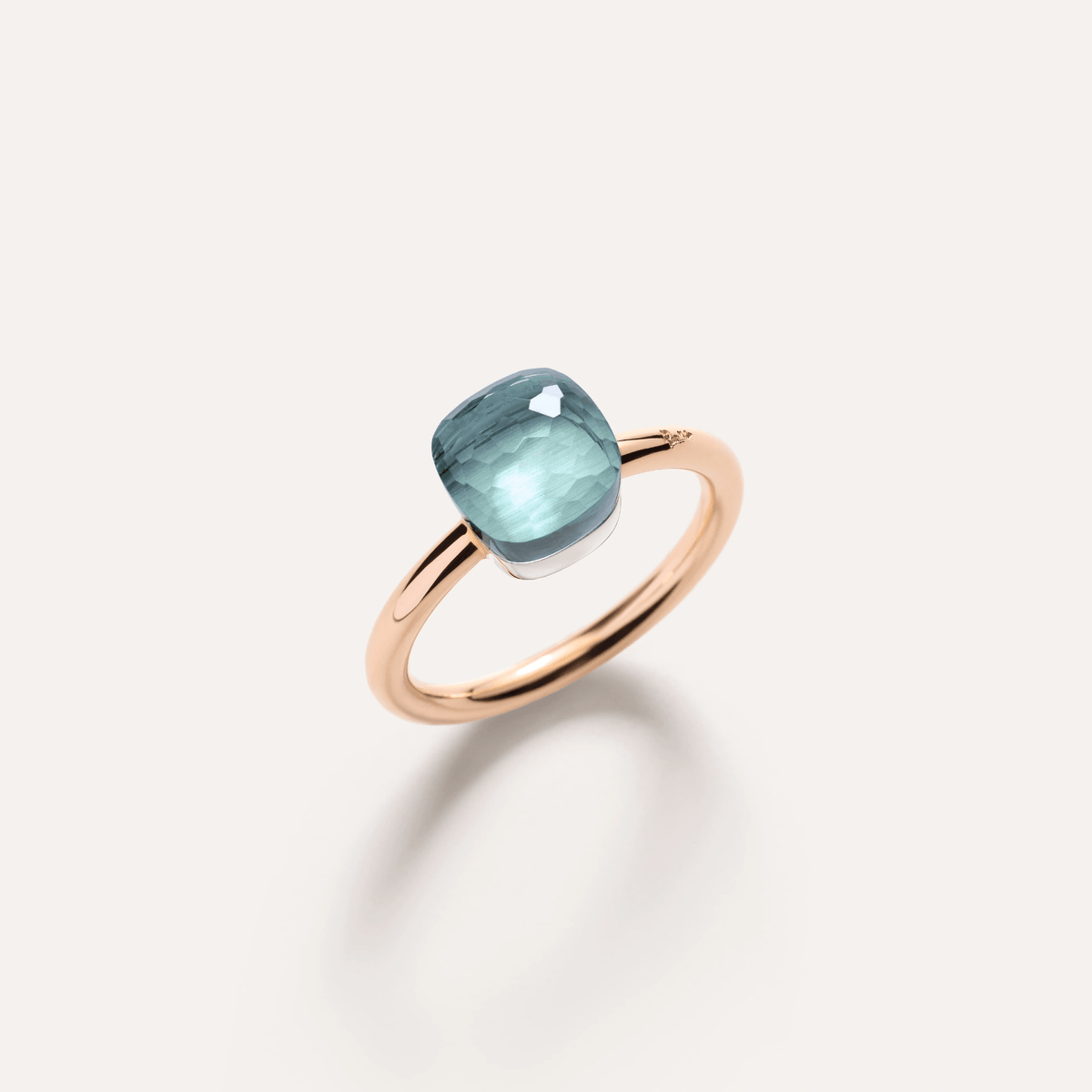 Pomellato Nudo Petit Ring 18k Gold with Sky Blue Topaz - Orsini Jewellers