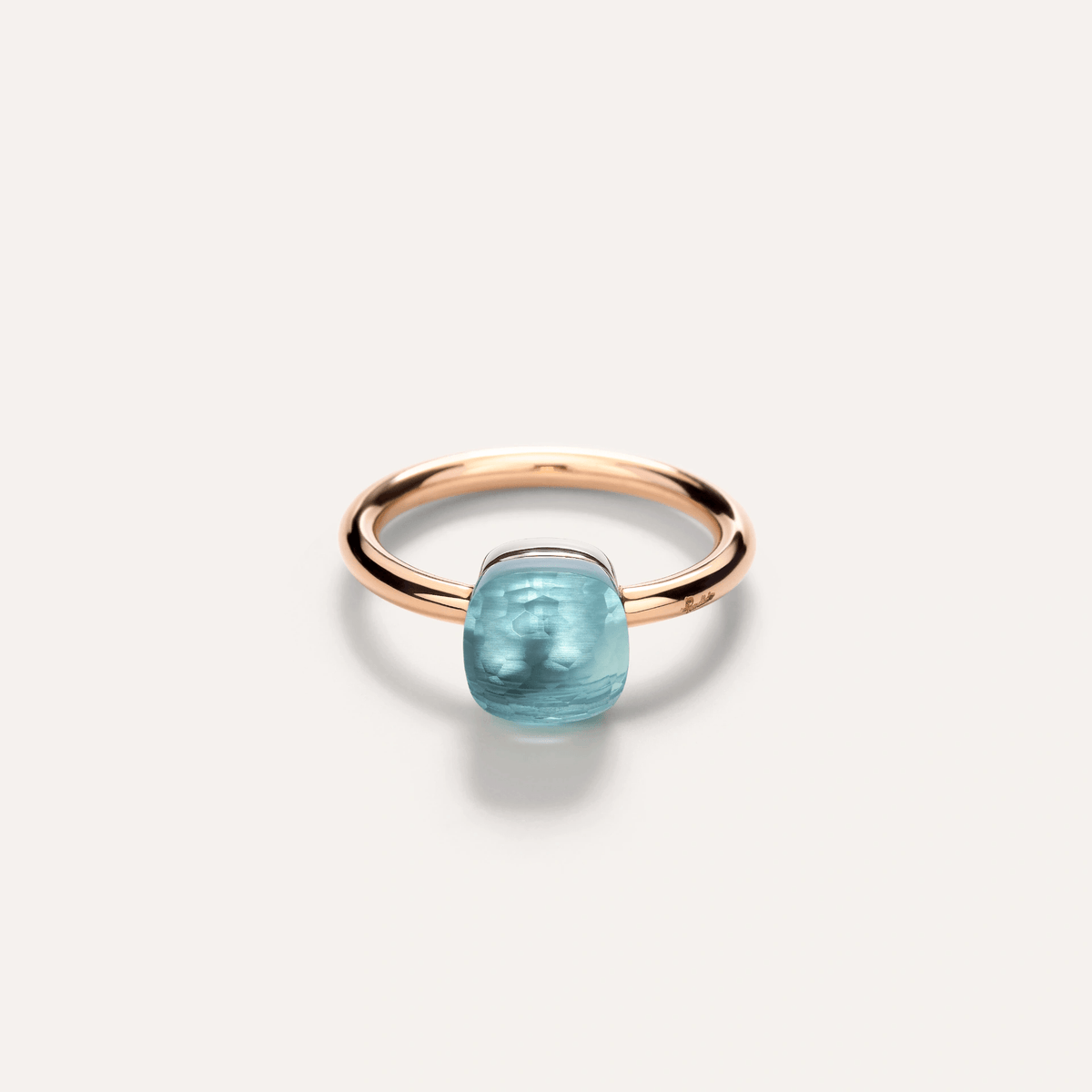 Pomellato Nudo Petit Ring 18k Gold with Sky Blue Topaz - Orsini Jewellers