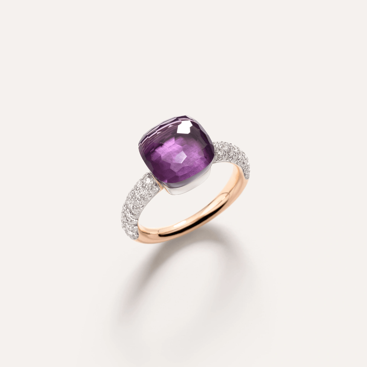 Pomellato Nudo Ring 18k Gold Amethyst and Diamonds - Orsini Jewellers