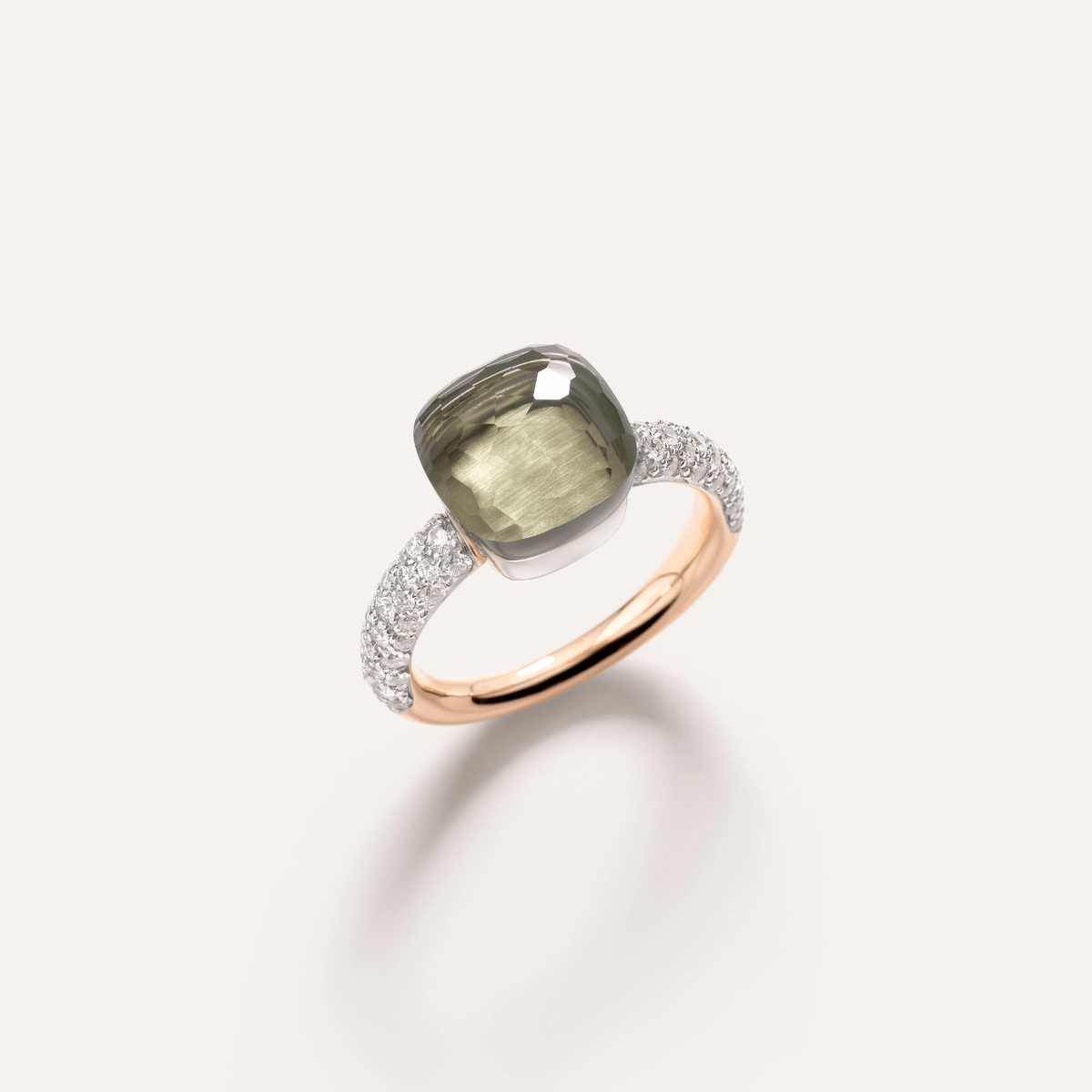 Pomellato Nudo Ring 18k Gold Prasiolite and Diamonds - Orsini Jewellers