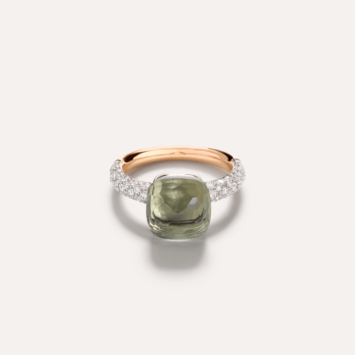 Pomellato Nudo Ring 18k Gold Prasiolite and Diamonds - Orsini Jewellers