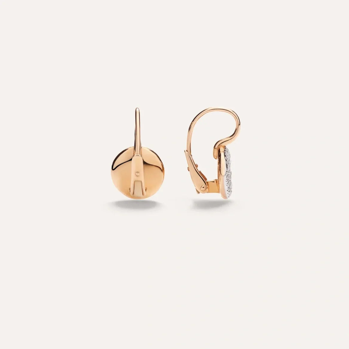 Pomellato Sabbia Earrings in 18k Rose Gold with Pave Diamonds - Orsini Jewellers