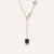 Pomellato Sabbia Lariat in 18k Rose Gold with White, Brown and Black Diamonds - Orsini Jewellers