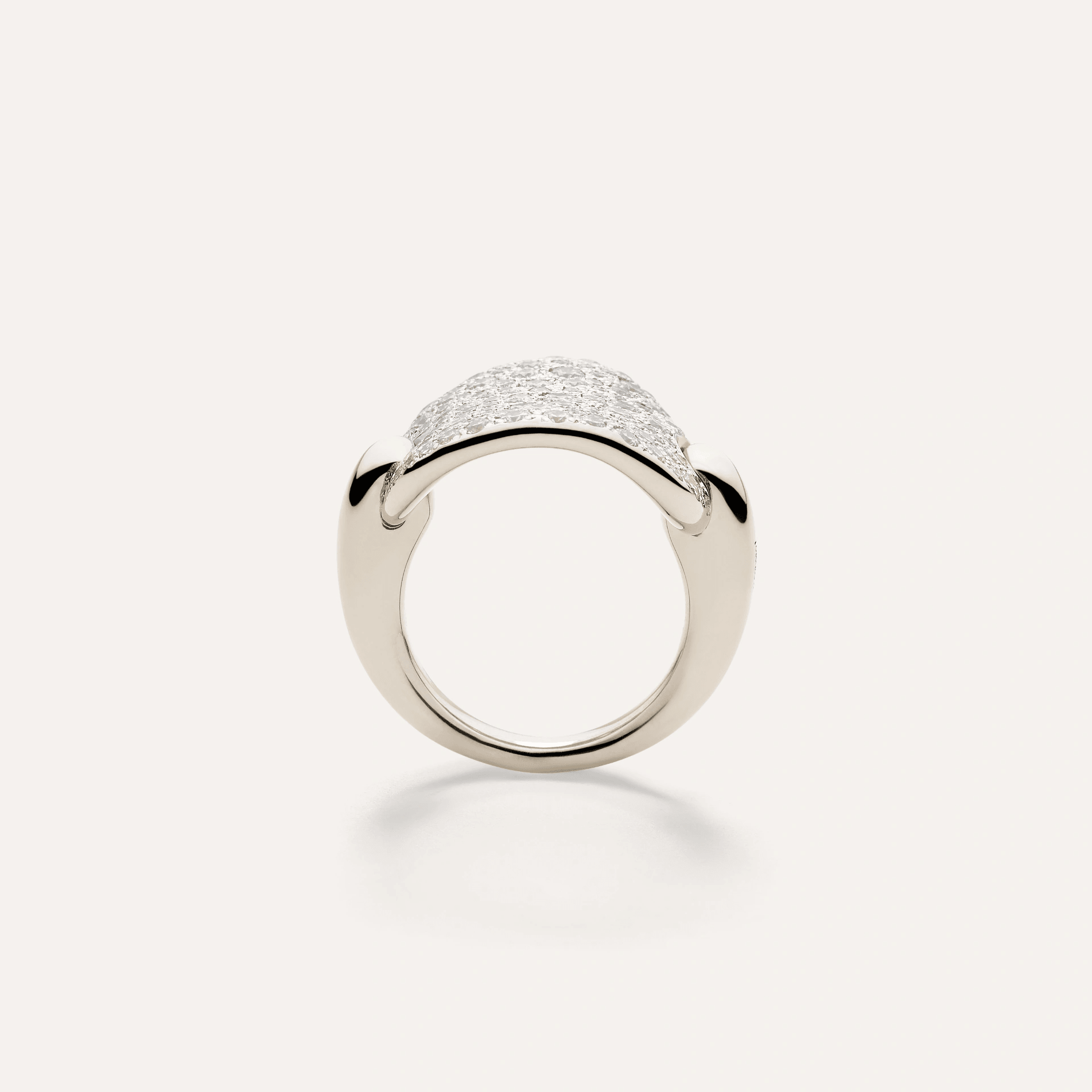 Pomellato Sabbia Ring in 18k Manganese White Gold and Diamonds - Orsini Jewellers