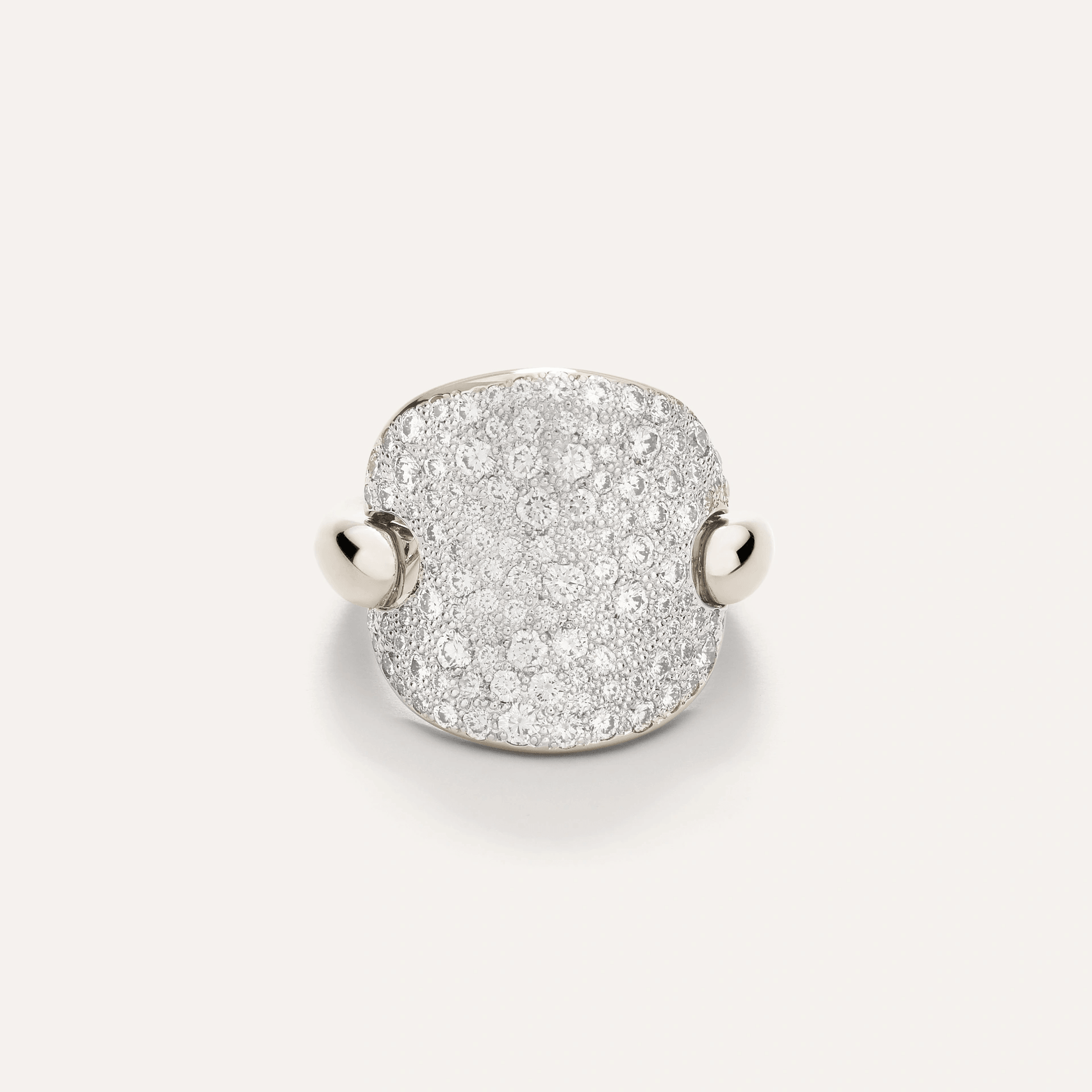 Pomellato Sabbia Ring in 18k Manganese White Gold and Diamonds