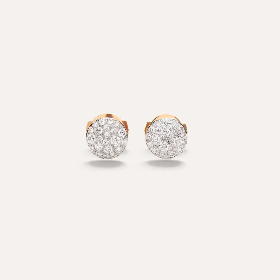 Pomellato Sabbia Stud Earrings in 18k Rose Gold with Diamonds - Orsini Jewellers