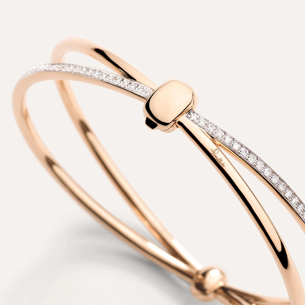 Pomellato Together Bangle in 18k Gold with Diamonds - Orsini Jewellers