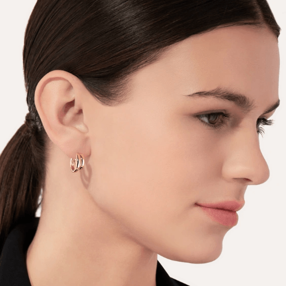 Pomellato Together Double Loop Earrings in 18k Rose Gold - Orsini Jewellers