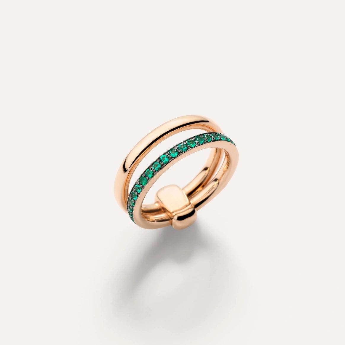 Pomellato Together Ring in 18k Gold with Emeralds - Orsini Jewellers