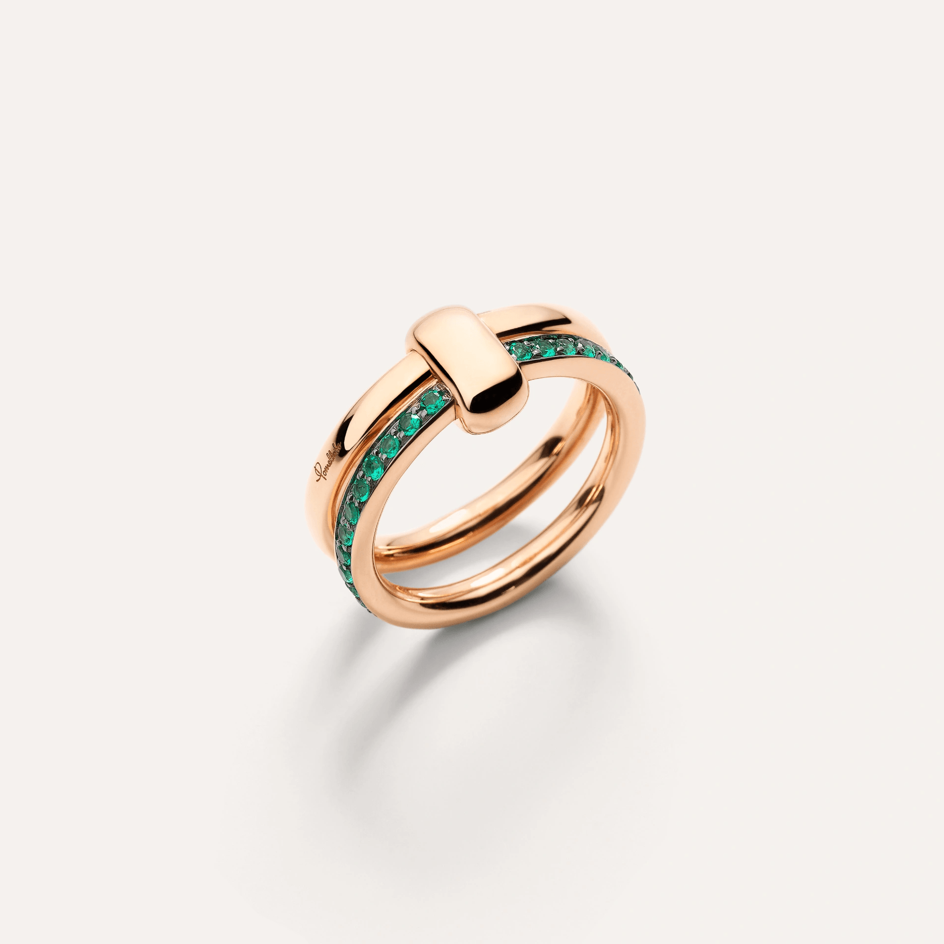 Pomellato Together Ring in 18k Gold with Emeralds - Orsini Jewellers