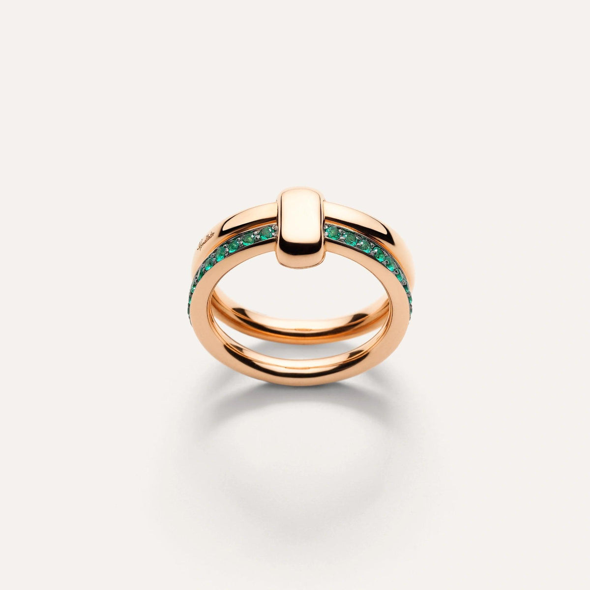 Pomellato Together Ring in 18k Gold with Emeralds - Orsini Jewellers