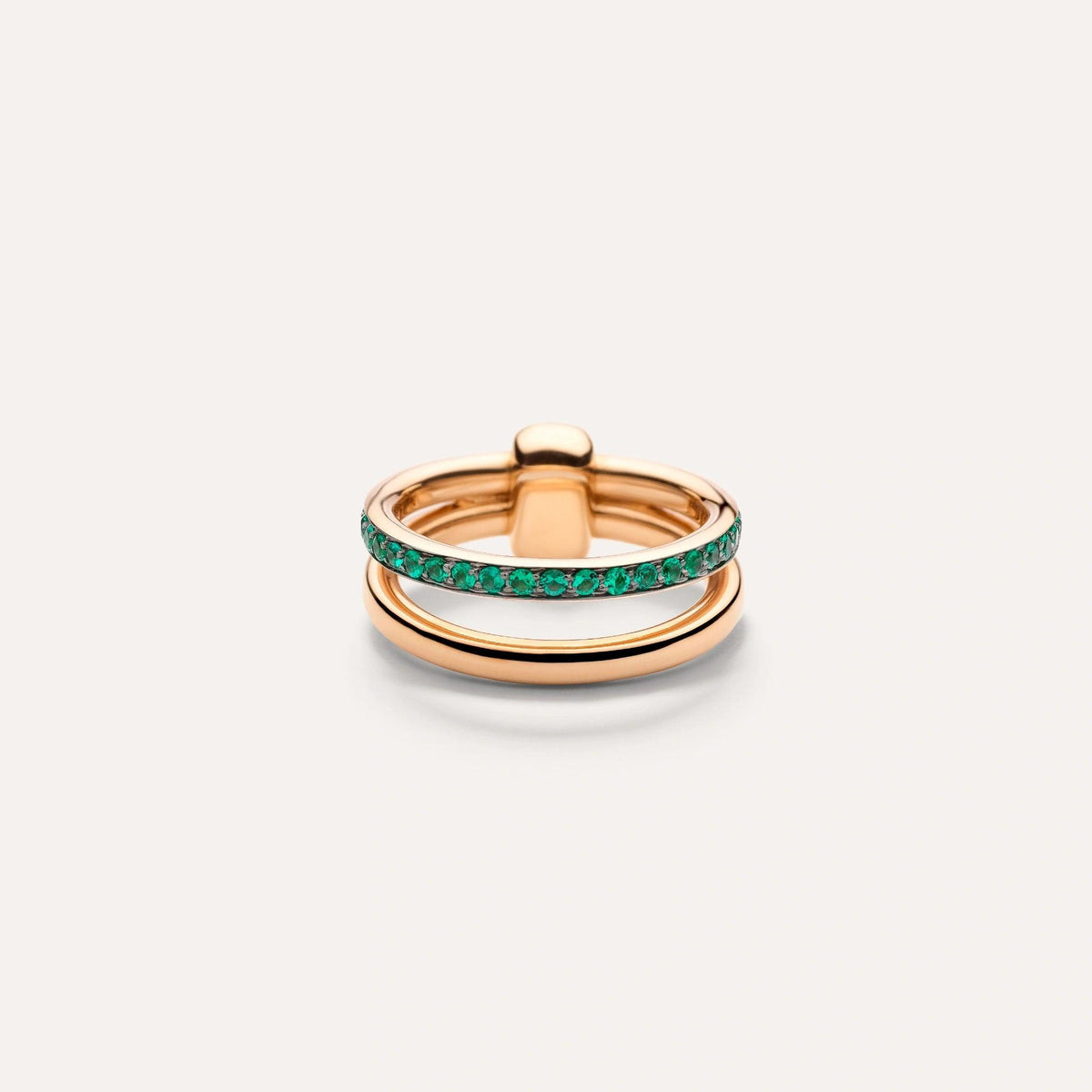 Pomellato Together Ring in 18k Gold with Emeralds - Orsini Jewellers