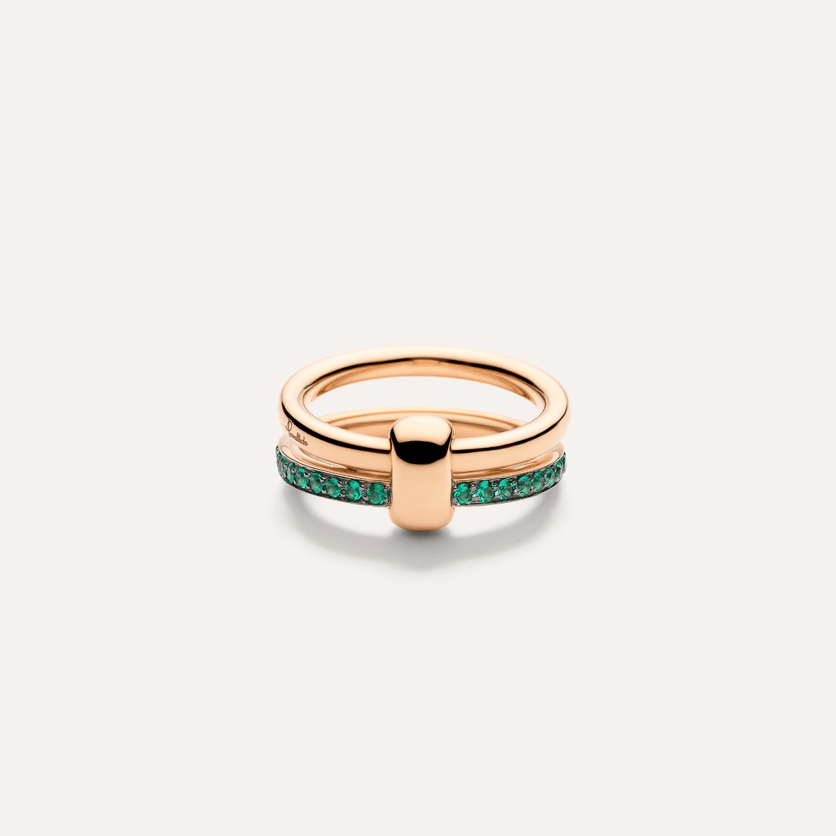 Pomellato Together Ring in 18k Gold with Emeralds - Orsini Jewellers