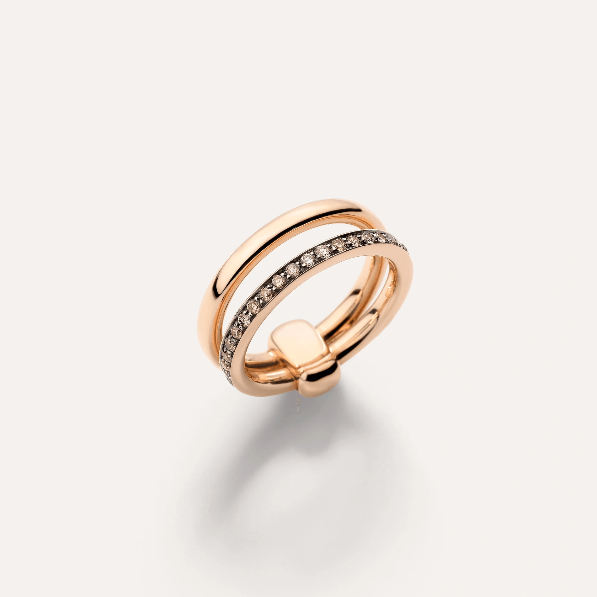 Pomellato Together Ring in 18k Rose Gold with Brown Diamonds - Orsini Jewellers