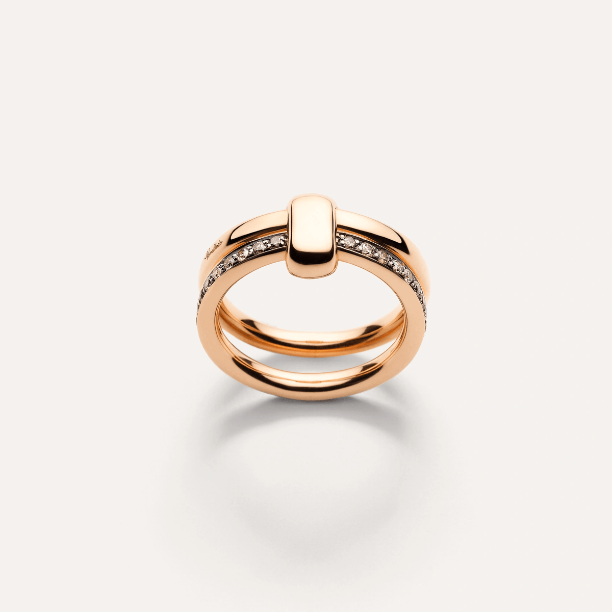 Pomellato Together Ring in 18k Rose Gold with Brown Diamonds - Orsini Jewellers