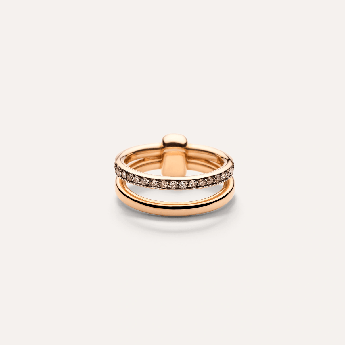 Pomellato Together Ring in 18k Rose Gold with Brown Diamonds - Orsini Jewellers