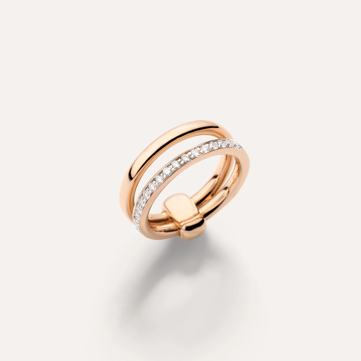 Pomellato Together Ring in 18k Rose Gold with White Diamonds - Orsini Jewellers