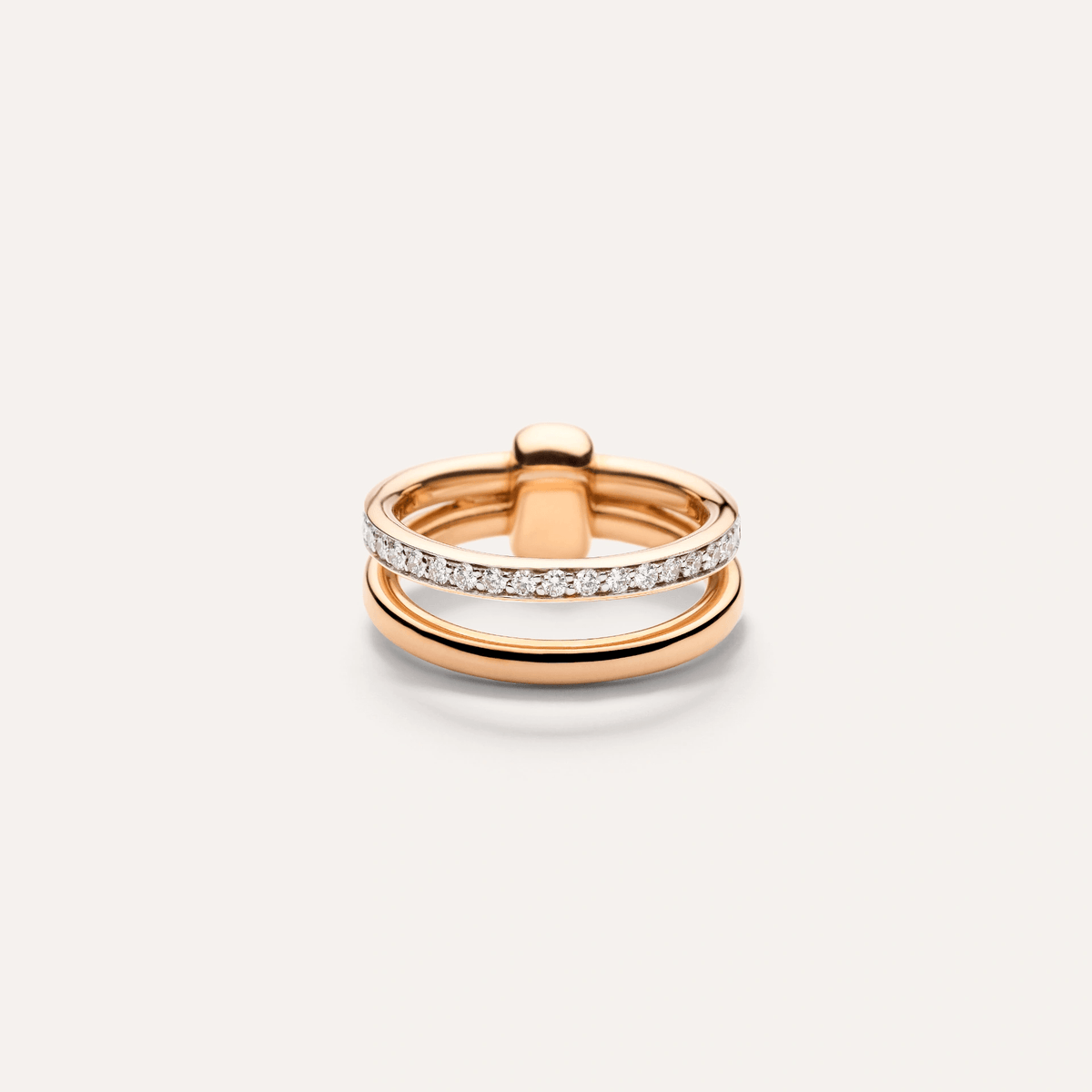 Pomellato Together Ring in 18k Rose Gold with White Diamonds - Orsini Jewellers