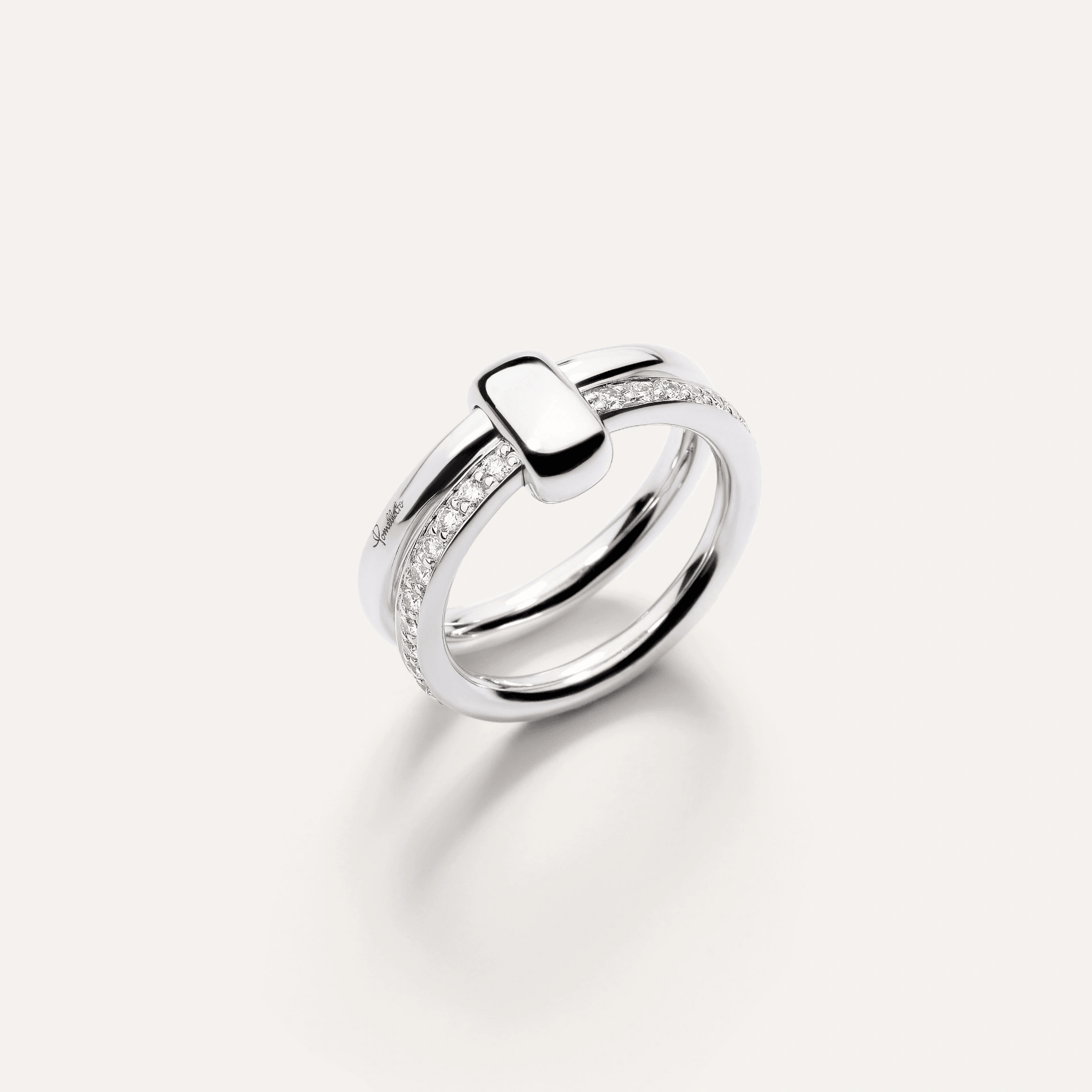 Pomellato Together Ring in 18k White Gold with Diamonds - Orsini Jewellers