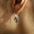 Quadrifoglio Earrings in 18k White Gold with Blue Topaz and Diamonds - Orsini Jewellers