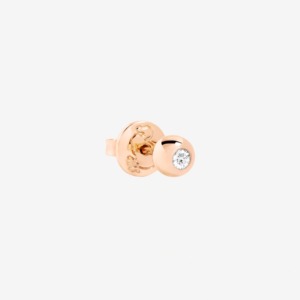 rose gold &amp; diamond bollicine stud earrings