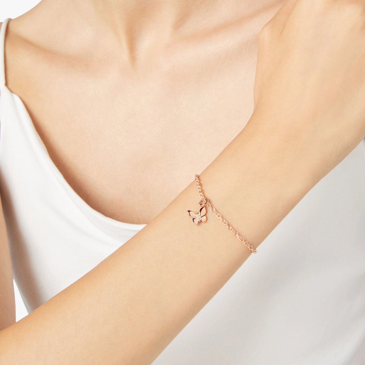 dainty rose gold bracelet chain