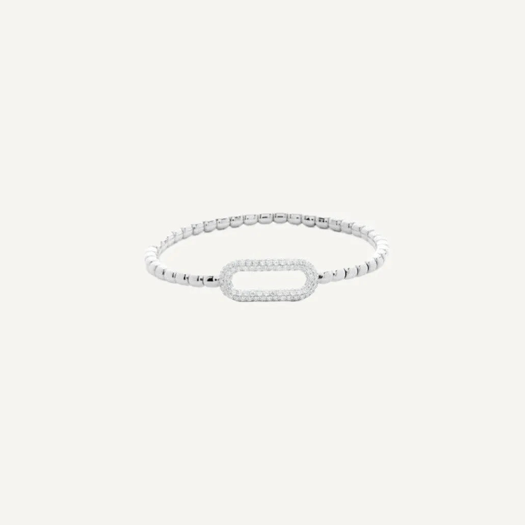 Tresore Stretch Bracelet in 18k White Gold with Diamonds - Orsini Jewellers