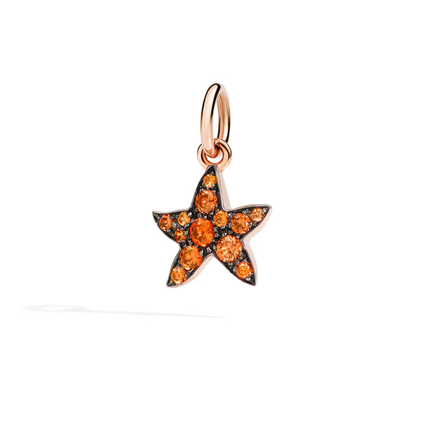 9kt rose gold So Happy To Have Found You black diamond star charm