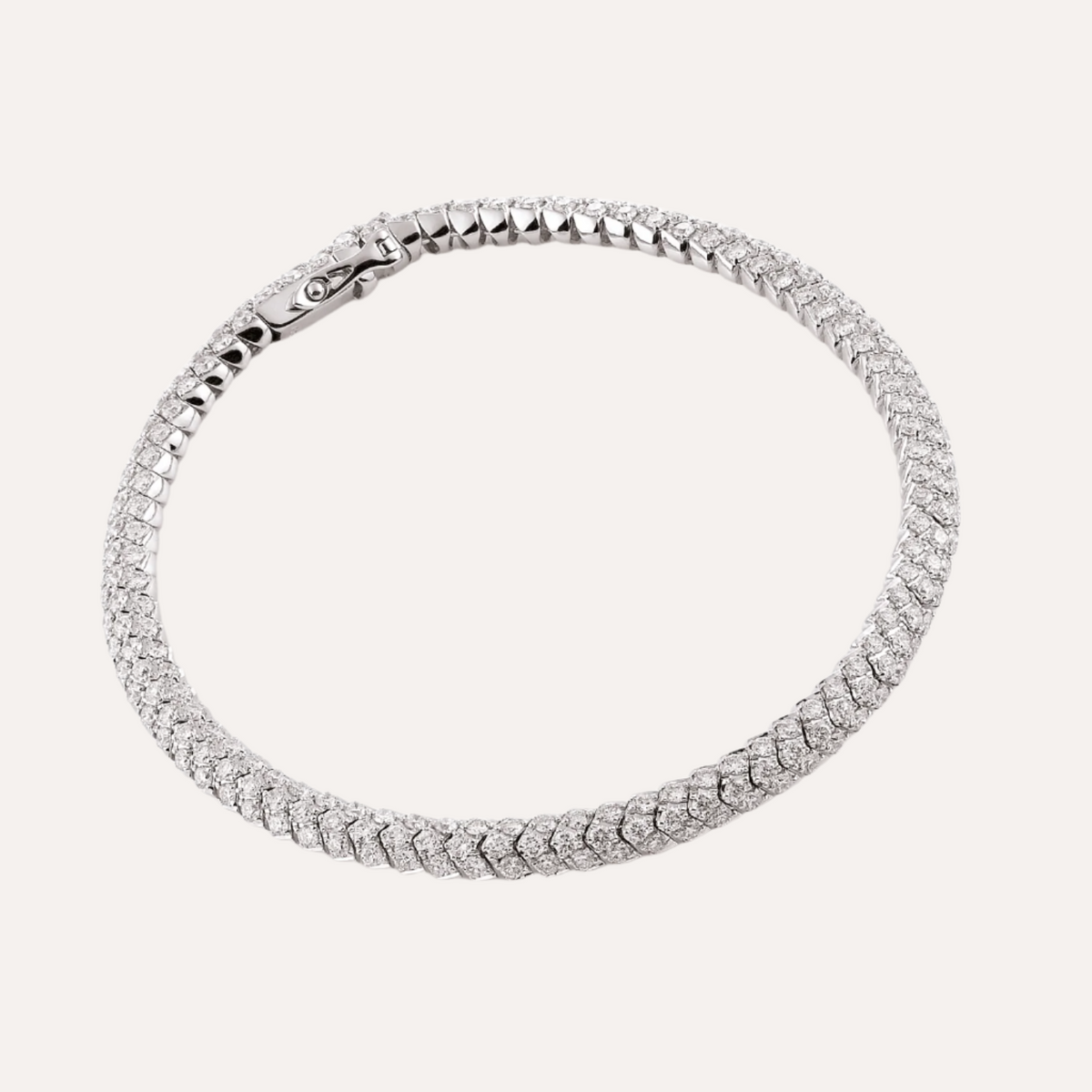 Al Coro Amori Bracelet in 18k White Gold with Diamonds - Orsini Jewellers