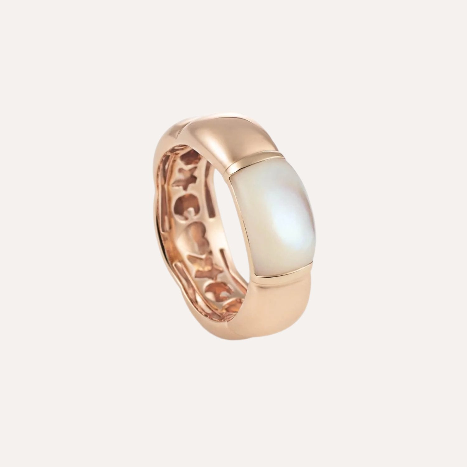 Al Coro La Piazza Ring Mother of Pearl 18k Gold - Orsini Jewellers