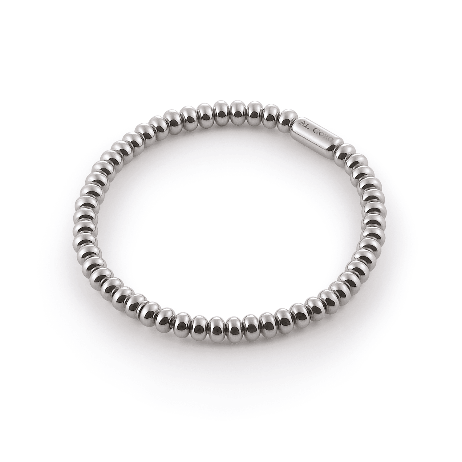 Al Coro Stretchy Bracelet in 18k White Gold .05mm - Orsini Jewellers