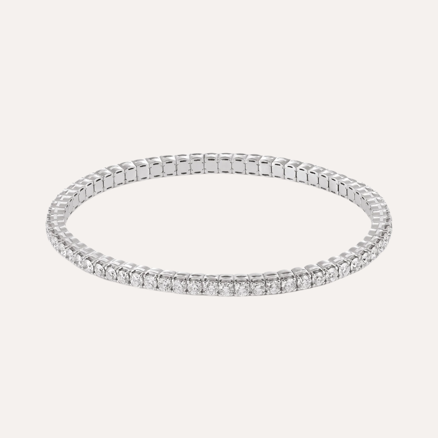 Al Coro Stretchy Bracelet in 18k White Gold with 66 Diamonds - Orsini Jewellers