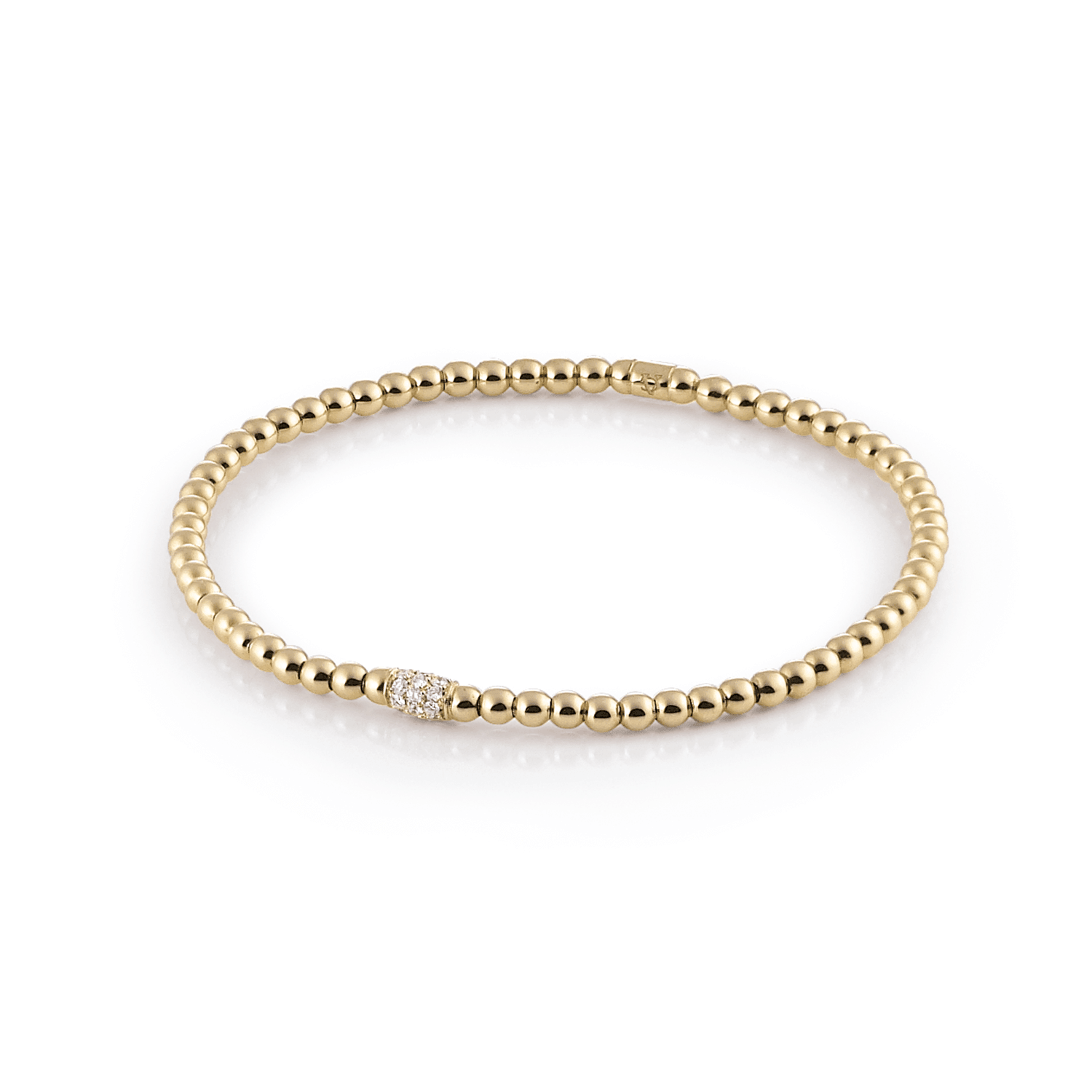 Al Coro Stretchy Bracelet in 18k Yellow Gold with Diamonds - Orsini Jewellers