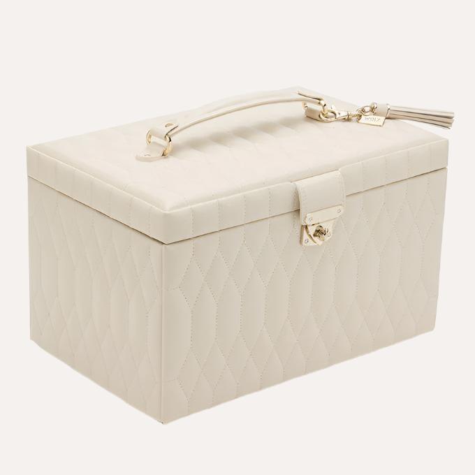 Caroline Ivory Coloured Large Jewellery Case - Orsini Jewellers