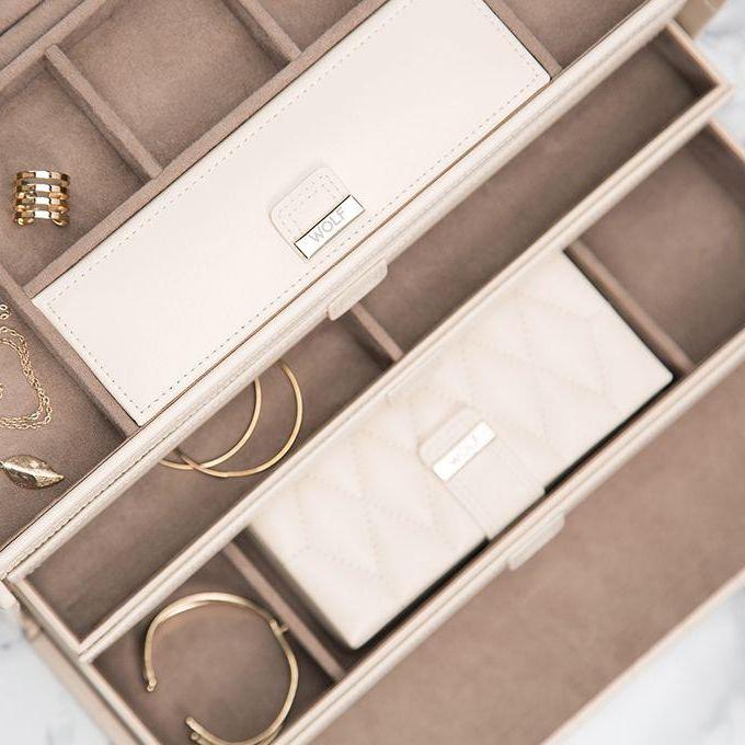 Caroline Ivory Coloured Large Jewellery Case - Orsini Jewellers