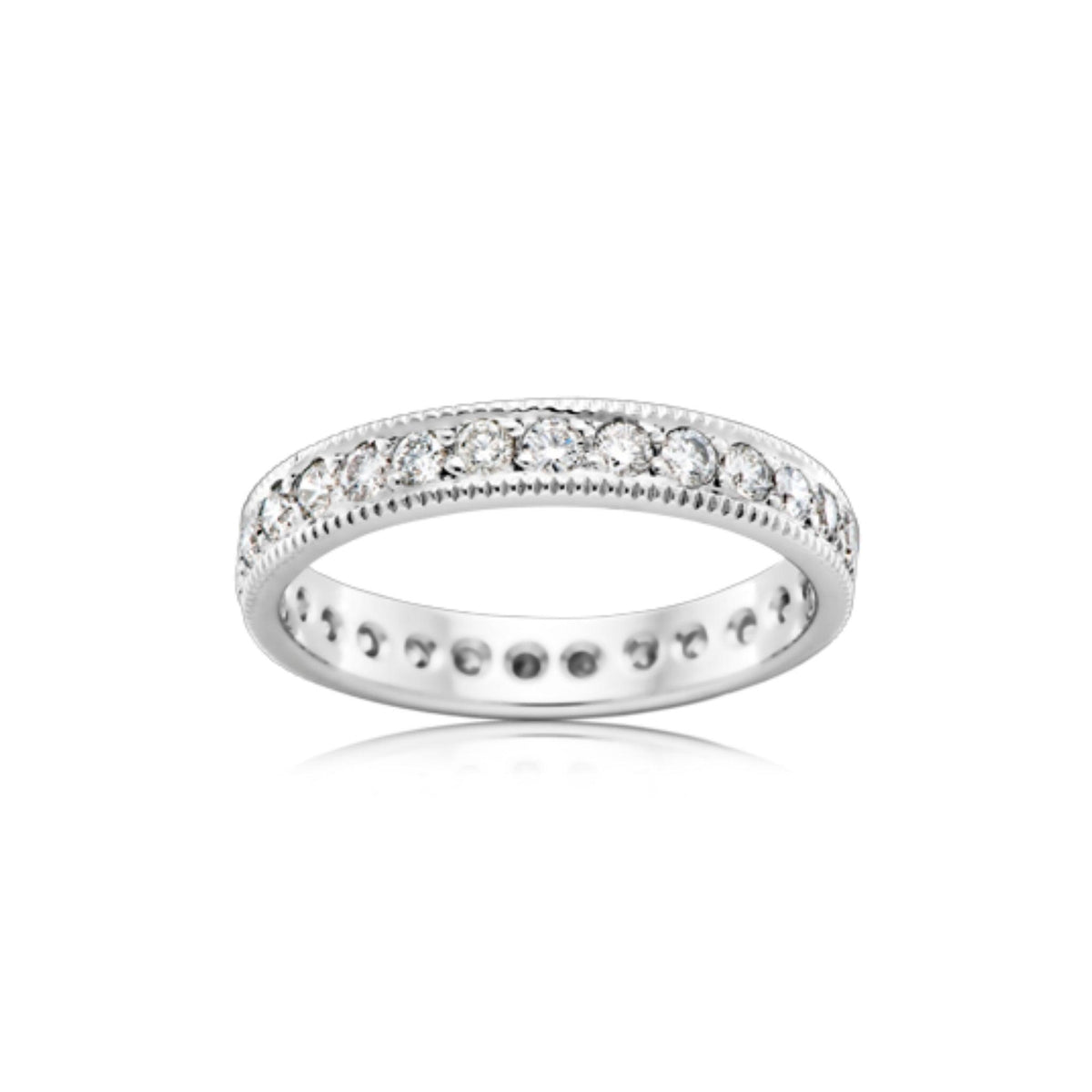 Diamond Bead Set with Milgrain Edge Eternity Ring - Orsini Jewellers