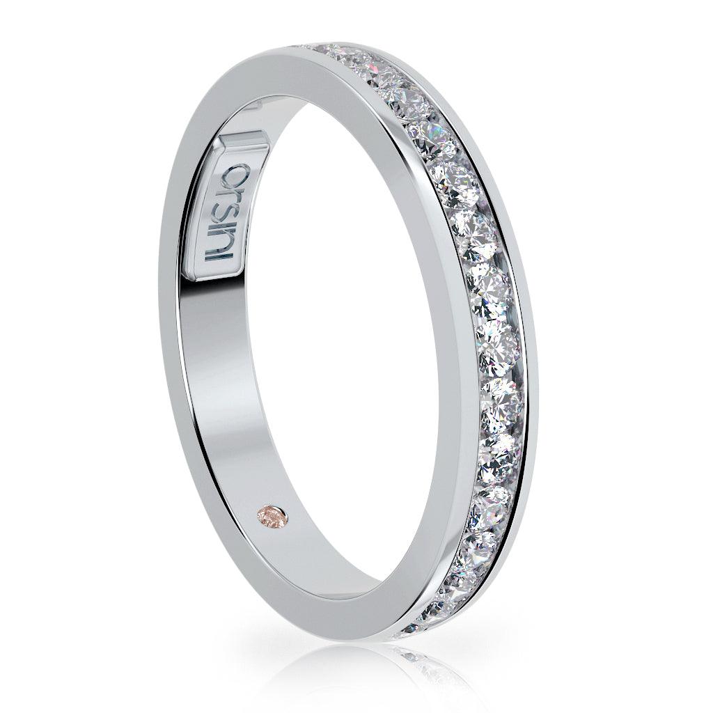 Diamond Channel Set Flat Wedding Ring - Orsini Jewellers