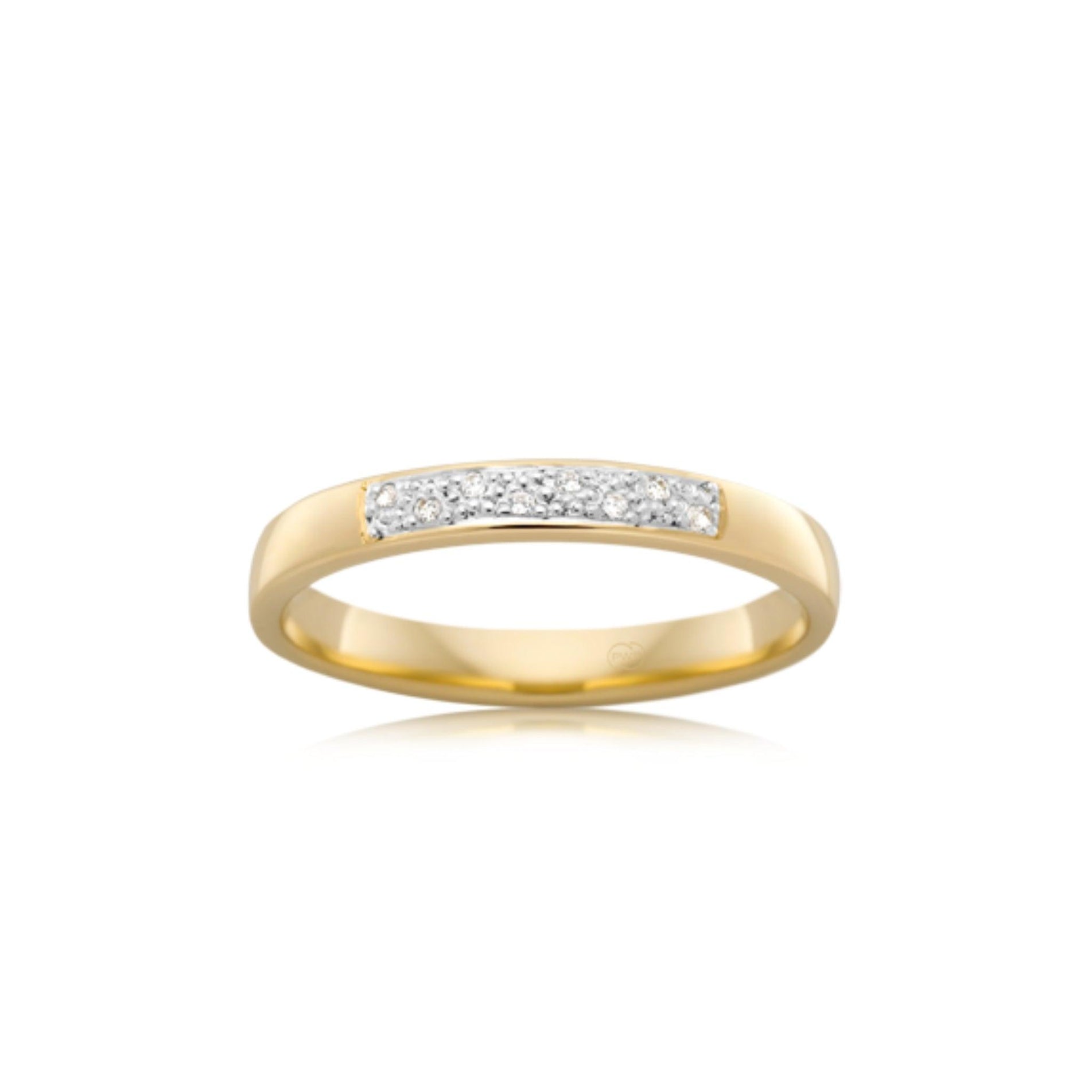 Diamond Pavé Set Barrel Wedding Ring - Orsini Jewellers