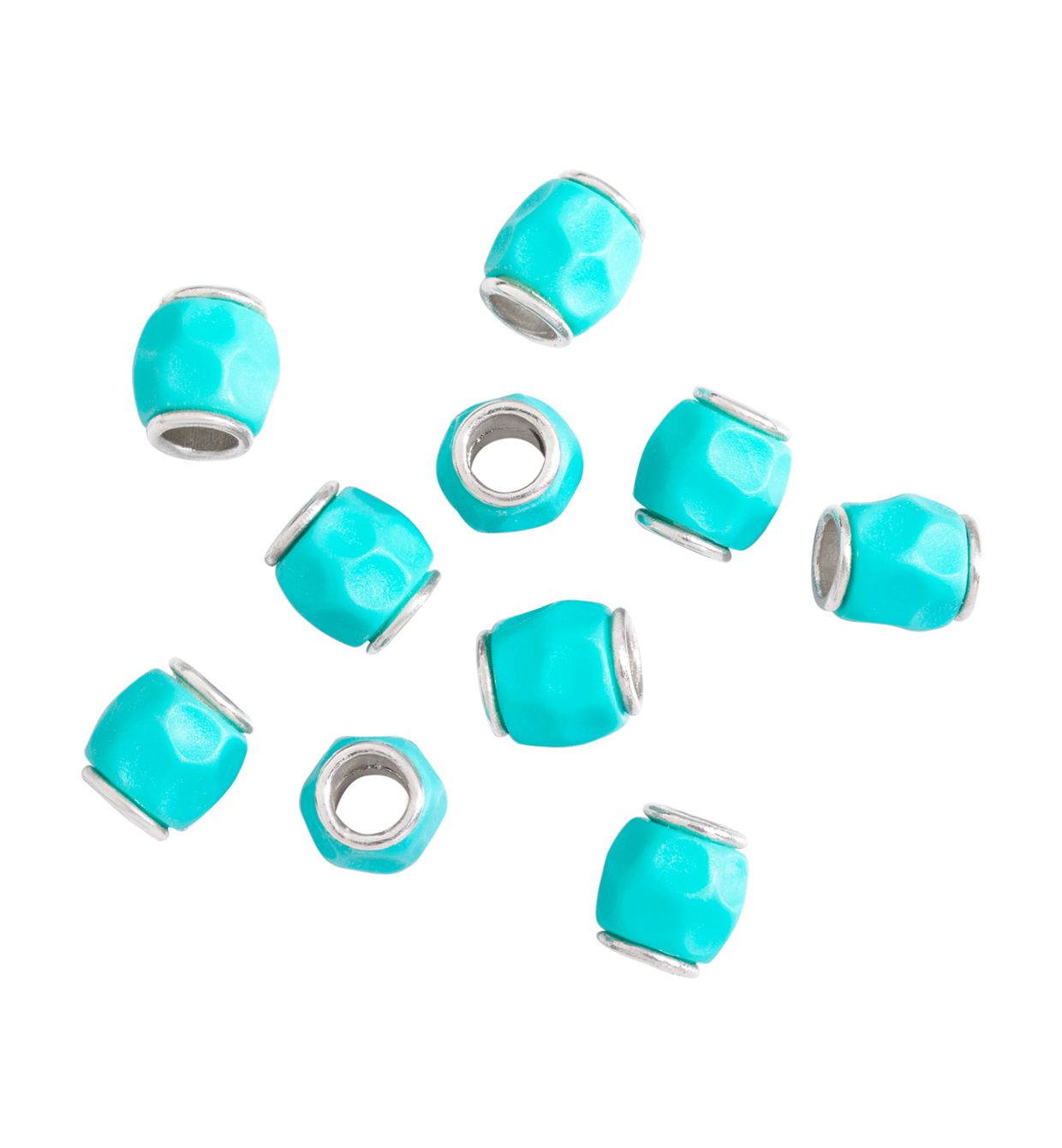 DoDo Component GRANELLI Bead Silver Turquoise Resin - Orsini Jewellers