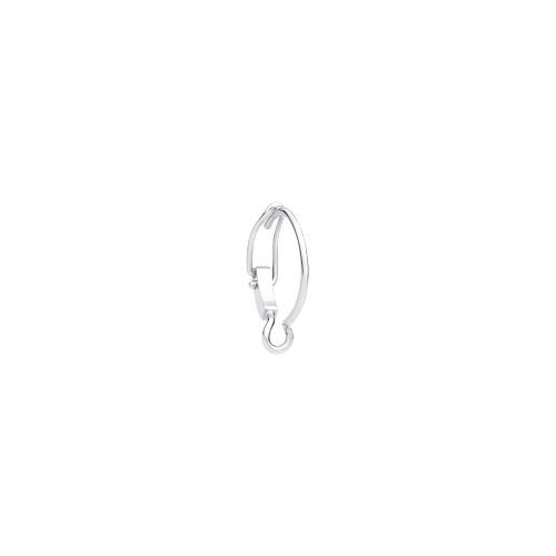 DoDo Hoop Earring ESSENTIALS CHARM White Gold Small - Orsini Jewellers