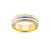 Double white & yellow row wedding band - Orsini Jewellers