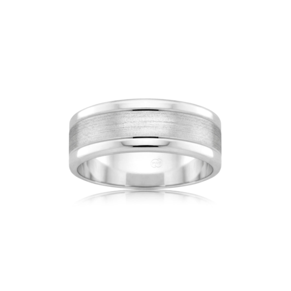 Flat Matt Centre Wedding Ring - Orsini Jewellers