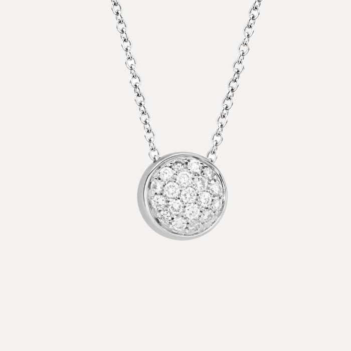 Funghetti Necklace in 18k White Gold with Diamonds - Orsini Jewellers